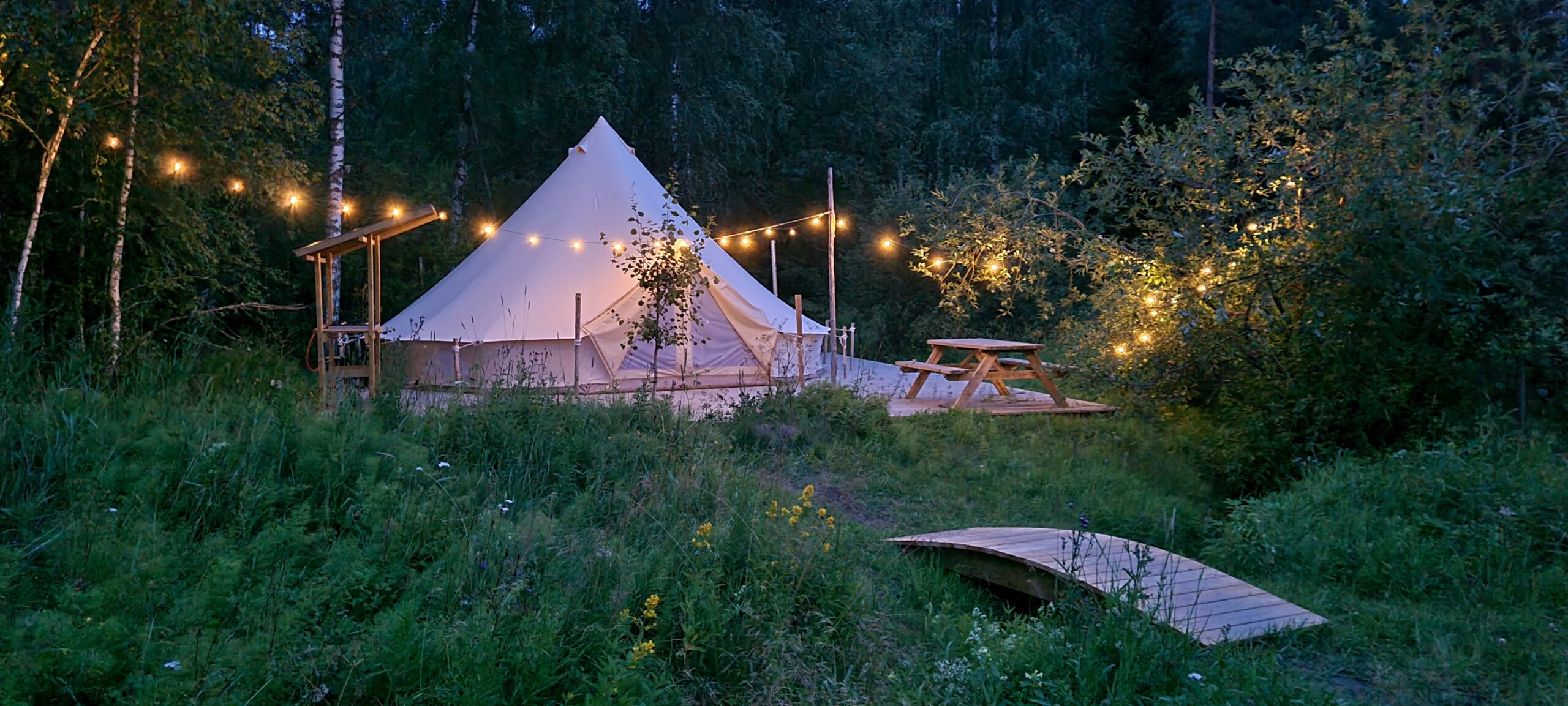 Family tent in Zweden